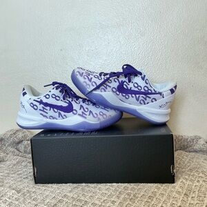 Nike Kobe Protro Kids Purple White Low-Top Sneakers